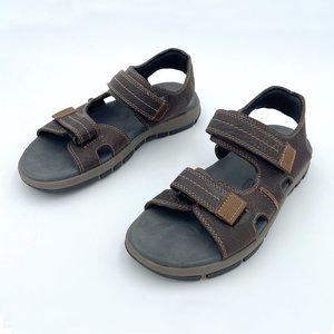 New! Clarks Brixby Shore Dark Brown Leather Sandals. Size 9 / 42 EU